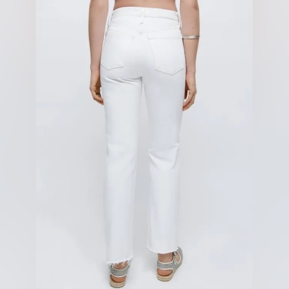 NWT Women's White Re/done High Rise Stove Pipe Jeans 24 (US 0) - Picture 3 of 16